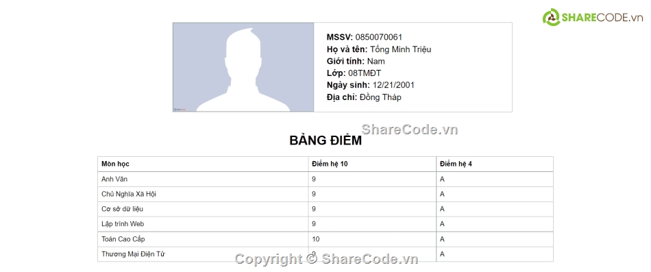 Code phần mềm quản lý,phần mềm quản lý sinh viên,phần mềm quản lý điểm,Code quản lý điểm sinh viên